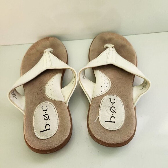 B.O.C White Thong Padded Comfort Sandals Size 7 - Picture 4 of 6